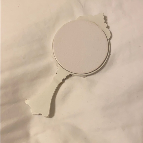 Handheld Mirror with Silver and Gold Designs - Picture 2 of 2